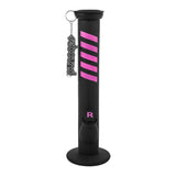 Rebound 14" Silicone Straight Bong in black and pink color on a white background