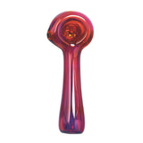 4.5 Solid Colour Spoon glass pipe with bowl and mouthpiece, crafted from borosilicate glass, featuring built-in ash catcher and screen for smooth, clean hits.