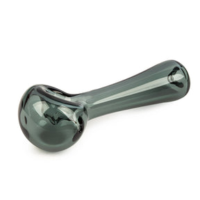 4.5 Solid Colour Spoon, a compact glass pipe with a built-in ash catcher and screen, handcrafted from borosilicate glass for smooth smoking sessions.