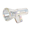 14mm Terminator Pull-Out Bowl in iridescent borosilicate glass, featuring a diamond handle for easy removal and a robust 4mm thick cone for consistent use.