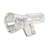 14mm Terminator Pull-Out Bowl in iridescent borosilicate glass, featuring a diamond handle for easy removal and a robust 4mm thick cone for consistent use.