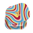 Roll N Go Small - Melted case with a psychedelic pattern, stylized V logo, and SYNDICATE brand; hinged design with a secure magnetic lid.