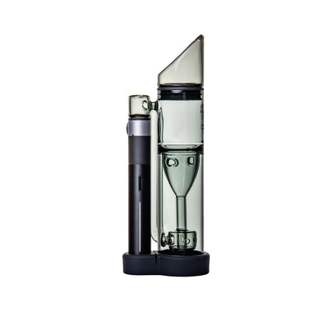 Ryan Fitt Pillar Pivot Top - Smoke: Borosilicate glass attachment with sleek sidecar design, enhances e-rig with smooth airflow and modern aesthetics.