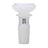 Saucer Flower Bowl - 14mm: Compact white glass bowl with flared top and tapered joint, showcasing a sleek saucer design for water-pipe setups.