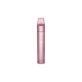 Aluminum Multi-Hitter w/ Cooling Spiral - Black: Slim, metallic-pink cylindrical vape pen with slanted mouthpiece, designed for portability and smooth, discreet use.