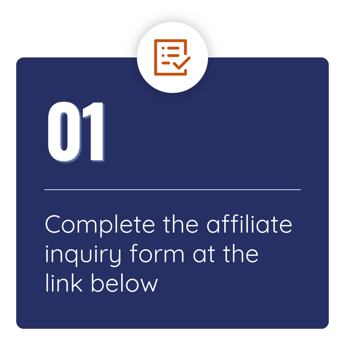 complete the affiliate inquiry form at the link below