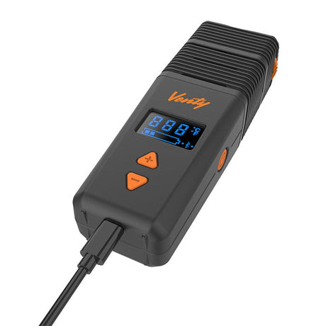 VENTY Dry Herb Vaporizer with digital display and wire, featuring adjustable airflow and rapid heat-up for superior vapor. Ideal for cannabis enthusiasts.