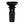 Saucer Flower Bowl - 14mm: A glossy black, phunnel-style hookah bowl crafted from durable borosilicate glass, designed for secure fit and smooth airflow.