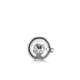 Tetra - Clear: A compact, clear glass hand pipe featuring a sleek four-column design and left-side carb, crafted from durable borosilicate glass for modern functionality.