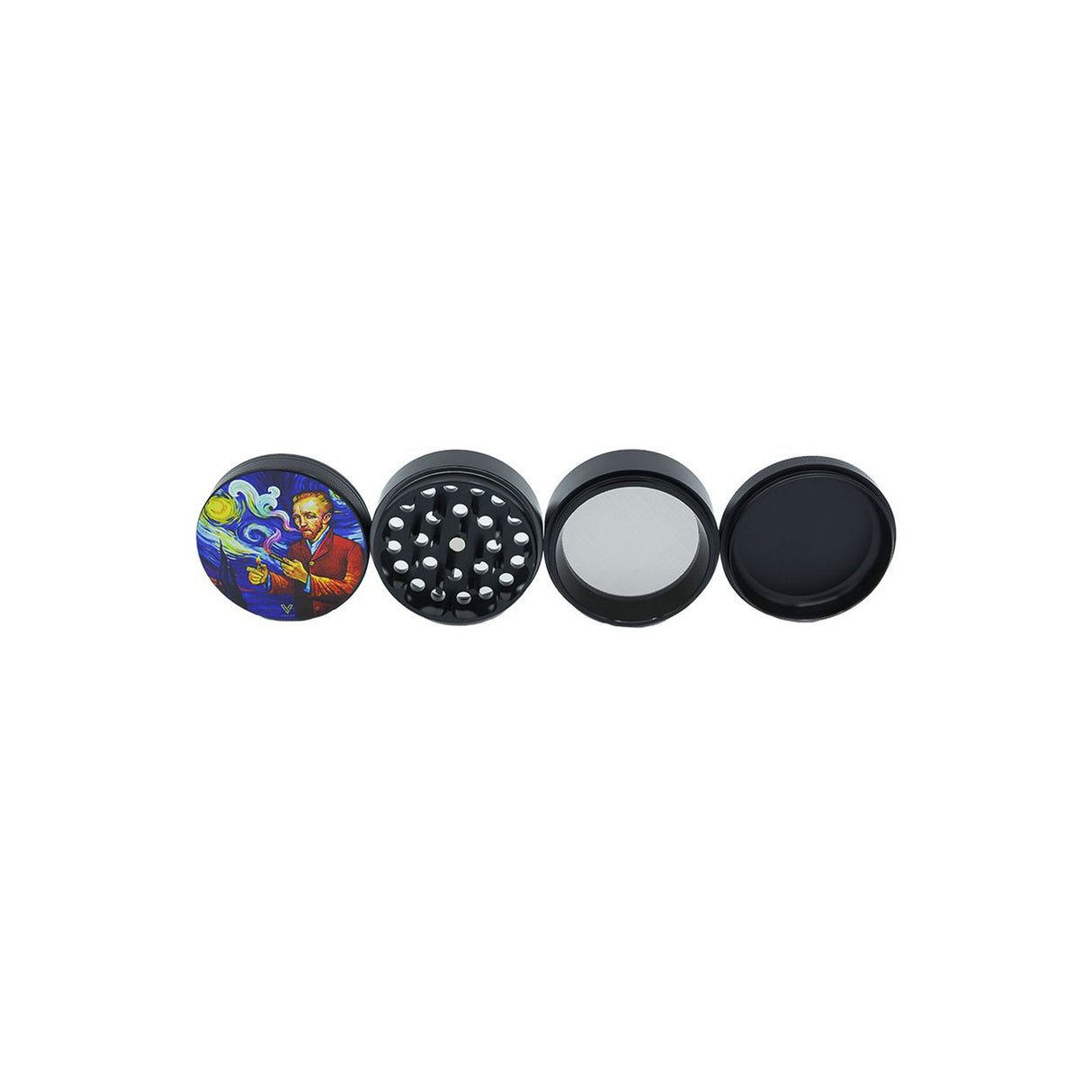 4pcs Metal 2.2 Sharp Shred Grinder, featuring sharp teeth and a durable design, ideal for efficient herb grinding and enhanced smoking sessions.
