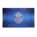 Glass Rolling Tray - Medium - Hamsa Blue-Turning Point Brands Canada