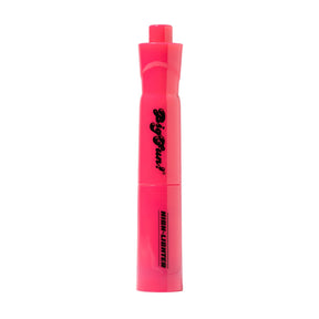 Bright pink double-ended vaporizer resembling a highlighter pen with Big Fun! and HIGH-LIGHTER branding, featuring a 510-thread concealer battery design.