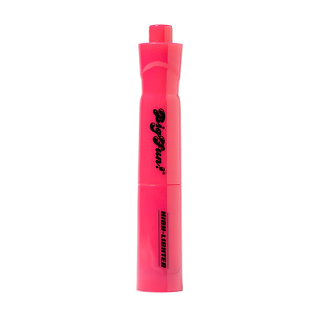 Bright pink double-ended vaporizer resembling a highlighter pen with Big Fun! and HIGH-LIGHTER branding, featuring a 510-thread concealer battery design.