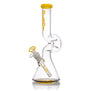 12 Lounger Bong with balloon-inspired, sculptural design, beaker base, knuckled neck, built-in down-stem, removable bowl, aLeaf logo.