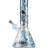 14 The Dreamer Beaker Bong with beaker base, space-themed artwork featuring an astronaut and planets, clear glass, includes a bowl and downstem.