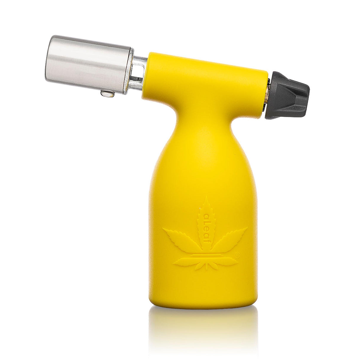 3.5 Blow Torch Turbo Flame with yellow silicone body and metal torch-tip, featuring a powerful, adjustable turbo flame ideal for portable and efficient heating.