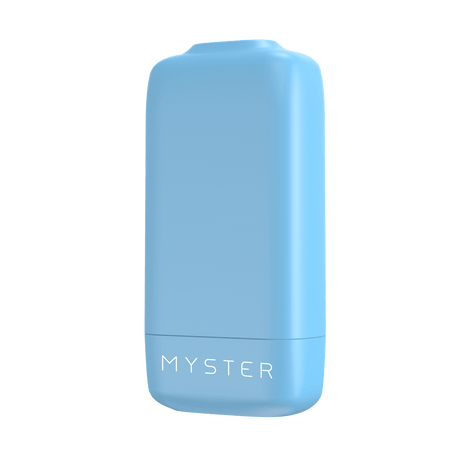 Myster Cloud Catcher personal air filter, light-blue, rounded rectangular design with MYSTER label, offers portability and discreet vapor and odor reduction.