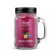 Scented Candle - Van Blazzberry in a glass mason jar, featuring a pink wax for 90-hour burn with odor-neutralizing enzymes.
