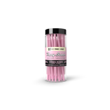 Pink 1 1/4 Cones - 50 Count Jar featuring pre-rolled pink cones in a clear jar with a black lid, labeled “Blazy Susan,” ideal for stylish smoking.
