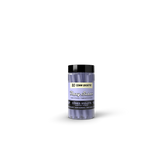 Purple Shorty Cones - 50 Count Jar: Clear jar with black lid, containing 50 ultra-thin, slow-burning purple pre-rolled cones, 53mm in length, made in France.