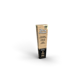 Unbleached King Size Cones Full Box - 3 Cones x 21 Packs; wood-grain package with black accents, featuring slow-burning, ultra-thin, vegan cones.