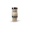 Blazy Susan Unbleached Pre-Rolled 98mm Cones in a clear tube with black lid, featuring 50 ultra-thin, slow-burning cones with built-in tips.