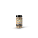 Unbleached Shorty Cones - 50 Count Jar, featuring clear plastic packaging with label details, showcasing pre-rolled, ultra-thin, slow-burning French paper cones for smoking.
