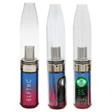 Gnome Dome Mini Vape Rig For Dabs - Blue & Red features a compact design with a metal cylinder, green LED, and dual-use functionality for wax and 510 cartridges.