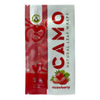 Chamomile Wraps - Strawberry - Carton of 25 packs, featuring close-up of juicy strawberries and resealable plastic bag, crafted from chamomile and mate plants.