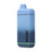 Veil Bar Flow 510 Battery: Sleek, pod-style vape with a molded mouthpiece, two-tone blue finish, vertical CARTISAN print, and green LED indicator strip.