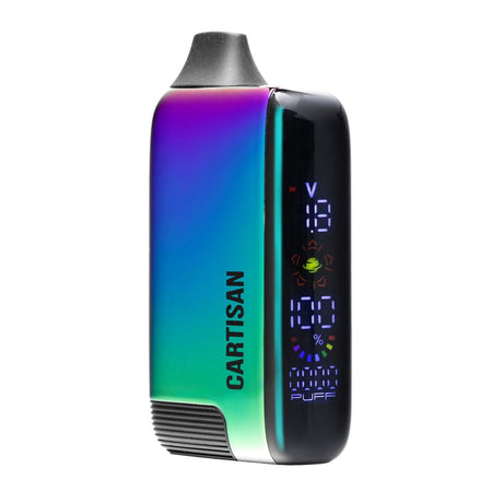 Veil Bar Pro EVO 510 Battery with rainbow/chrome finish, features OLED display, adjustable voltage, removable mouthpiece, and discreet, pocket-sized design.