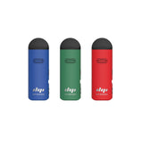 Aster Flower Vaporizer by Dip Devices: Sleek, pocket-sized vaporizers with matte-black tops, vented fronts, silver branding, and side control buttons for precision use.