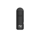 Aster Flower Vaporizer by Dip Devices: a sleek, matte black pocket-sized gadget with grille and logo. Designed for cannabis enthusiasts seeking precision and affordability.