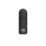 Aster Flower Vaporizer by Dip Devices: a sleek, matte black pocket-sized gadget with grille and logo. Designed for cannabis enthusiasts seeking precision and affordability.