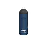 Aster Flower Vaporizer by Dip Devices, a pocket-sized, rechargeable vape with dark blue body, black mouthpiece, and airflow vent, designed for high performance and affordability.