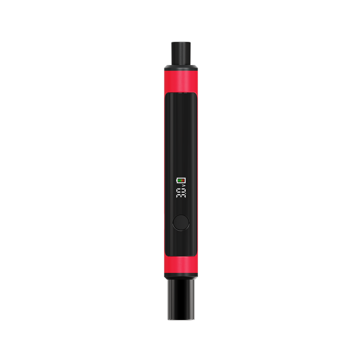 Little Dipper Dab Straw Vaporizer features a slim black barrel with red caps, digital display, firing button, and ergonomic design for direct-to-concentrate use.