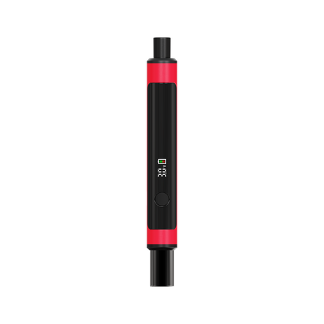 Little Dipper Dab Straw Vaporizer features a slim black barrel with red caps, digital display, firing button, and ergonomic design for direct-to-concentrate use.