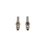 Little Dipper Quartz Vapor Tip - Pack of 2: Two cylindrical quartz-only vapor tips with threaded bottoms and white insulators, designed for smooth, metal-free vaporization in concentrate vaporizers.