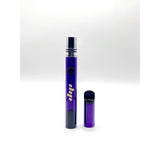 Lunar Dab Pen parts: battery body with control button and metal mouthpiece, and separate capsule attachment. Designed for portability and efficient dabbing.