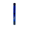 Slim, metallic blue Lunar Dab Pen with a cylindrical body, mouthpiece, central power button, and branding, designed for easy use and portability.