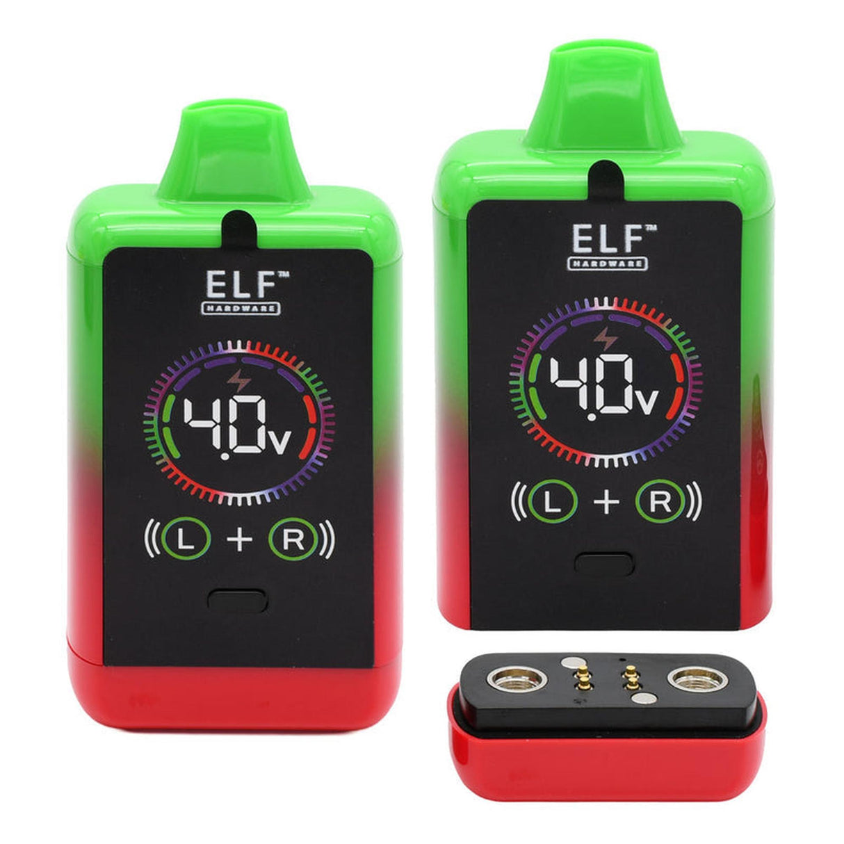 ELF CannDual PRO Dual 510 Thread Battery Concealer, featuring a sleek design for dual cartridge use; carton of 10 for retail display.