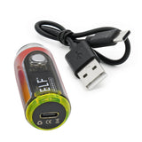 ELF Canndy 510 Thread Mini Battery close-up, highlighting USB-C port for rapid charging and compact design suitable for customized vaping experiences.