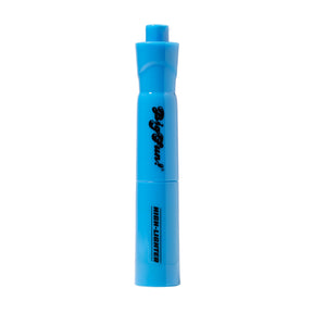 Bright-blue BigFun! High-Lighter 510 Vaporizer, cylindrical with black logo and label, resembling a classic marker for discreet use and 510-thread compatibility.
