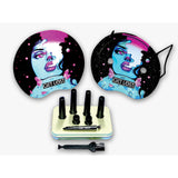 3D Rolling Tray Station - Get Lost: Includes two metal trays, cone-forming tubes, tamper, and cleaning tool for precise pre-roll shaping and filling.