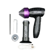 Electric Portable Grinder & Cone Loader - Purple with USB cable, collection chamber, and tools for efficient herb grinding and rolling. Compact and rechargeable for easy use.
