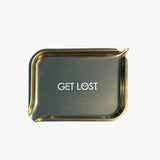 Premium Stainless Steel Tray - Multicolor, featuring a sleek, metallic finish, raised edges, and dual funnel system for efficient, tidy herb preparation.