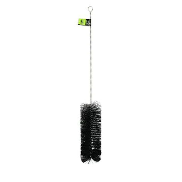 Glass Cleaning Brush 17 with dense nylon bristles and a flexible, twisted-wire core, ideal for scrubbing narrow containers like glass pipes and bottles.