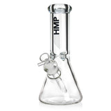 10 Glass Beaker Bong from HMP Heavy Duty Collection, featuring a sturdy design with clear glass, straight neck, removable down-stem, and bowl attachment.