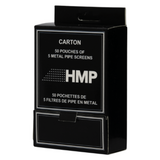 15mm Screens for Bongs and Pipes - Steel, shown as a black box with white text, designed for effective filtration and easy maintenance of smoking devices.