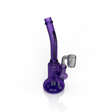 7 Dab Rig with beaker-style base, shower head percolator, quartz banger, and flared mouthpiece. Features an hour-glass shape and fixed downstem for optimal use.